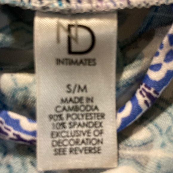 EC New Directions Intimates Purple, teal & white Robe Size Small/Medium - Picture 10 of 12